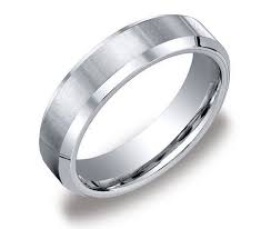 Price 820 00 Men S 14k White Gold 8mm Comfort Fit Wedding Band Ring With Bevel Edge And Brush Titanium Wedding Band Mens Plain Wedding Band Mens Wedding Rings