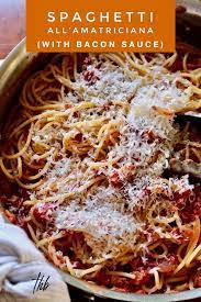 Spaghetti With Bacon Sauce Recipe Recipe Bacon Sauce Bacon Sauce Recipe Bacon