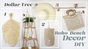 I used many items from the dollar tree crafting section to make this dollar tree diy. Dollar Tree Diy Boho Beach Decor Youtube