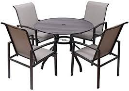 We did not find results for: Amazon Com Frp 5 Pieces Outdoor Dining Set Patio Furniture With Metal Slat Finish Steel Tube 38 Round Patio Table Patio Table And Chairs With 1 5 Umbrella Hole Garden Outdoor