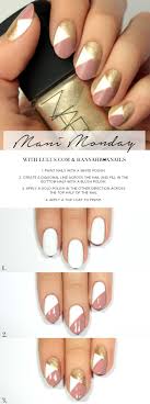 Mani Monday Pink And Gold Geo Nail Tutorial Lulus Com Fashion Blog Spring Nail Art Nail Art Tutorial Nail Art Summer