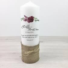 Hochzeitskerze Traukerze Kerze Hochzeit Blumen Rosen Etsy In 2020 Unity Candle Sets Candle Set Unity Candle