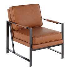 The casper accent chair by lumisource bringsthe casper accent chair by lumisource brings comfortable seating in a stylish and slim design to your home. Lumisource Franklin Camel Faux Leather And Black Metal Padded Arm Chair Chr Frankpad Bkcam The Home Depot