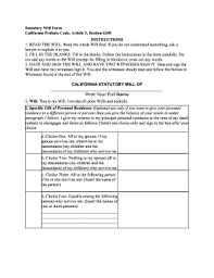 Edit online instantly · highly professional · download instantly California Statutory Will Fill Out And Sign Printable Pdf Template Signnow