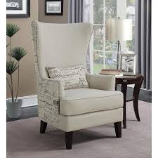 Traditional Cream Accent Chair Walmart Com High Back Accent Chairs Accent Chairs High Back Chairs