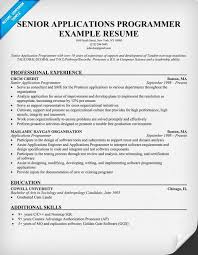 Senior Applications Programmer Resume Example Resumecompanion Com Resume Examples Job Resume Samples Sample Resume