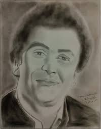 Charcoal drawing of Mr. Osuigba's artwork