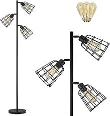 Home accents floor lamp with reading light, black. Amazon Com Modern Floor Lamp For Living Room Bright Lighting Tall Stand Up Lamp Farmhouse Rustic Industrial Black Tree Floor Lamps For Bedrooms Office With Reading Light Standing Lamp Home Improvement