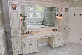 Bathroom Attractive Bathroom Makeup Vanity With Large Mirror And Small Drawers Toget Double Vanity Bathroom Master Bathroom Vanity Bathroom With Makeup Vanity