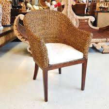 Stuhl Mit Armlehnen Rattan Wasserhyazinthe Dunkel Armlehnen Dunkler Stuhl Stuhle