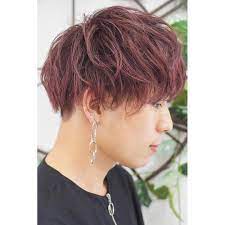 お客様ヘア レッドマッシュ ケアブリーチ2 レッドブラウンカラー トップ長め全体的に軽めな動かしやすいマッシュヘア ailes harajuku omoterando salon hair hairstyle ash haircolor gray blue スタイリ 髪色 メンズ 髪 カラー メンズ ヘアスタイル