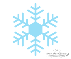 Draw the two diagonals of the bigger square. How To Draw A Snowflake Step By Step Easylinedrawing