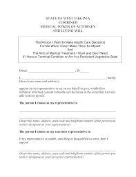 All of our free power of attorney forms are printable and can be used for free. Download West Virginia Living Will Form Advance Directive Pdf Freedownloads Net