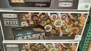 So what remains to check are Costco Camp Chef Three Burner Stove W Griddle 179 Youtube
