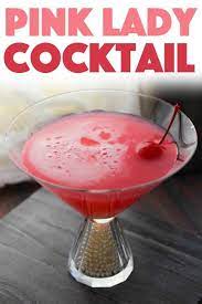This Pink Lady Cocktail Has A Fun Frothy Texture And A Sweet And Tart Taste That Plays Out Beautifully P Pink Lady Cocktail Pink Ladies Butter Finger Dessert