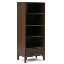 Organize your living room with modern bookshelves & bookcases. Amazon Com Simplihome Harper Solid Hardwood 60 Inch X 24 Inch Mid Century Modern Bookcase With Storage In Walnut Brown With 1 Drawer And 4 Shelves For The Living Room Study And Office