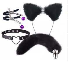 Amazon.com: Cat Tail Butt Plug Set ,Anal Plug Cosplay Furry Sex Toy (Black  cat Tail ) 002 0 : Health & Household