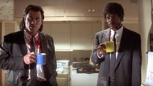 In the first scene, we see a young man and woman in an la diner, discussing the finer points of robbery, revving themselves up for armed holdup. Age Old Questions 1 Pulp Fiction What Is Really In The Briefcase Soul Smithee