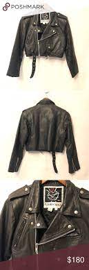 Contempo Casuals Cropped Leather Motorcycle Jacket Motorcyle Jacket Jackets Black Leather Motorcycle Jacket
