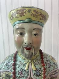 Chinese Figurine, Large Emperor and Empress Antique Porcelain Man Woman  Figurines, Oriental Figurines,collectible, Gift, Vintage Figurine,