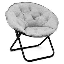 Folding Jersey Saucer Chair In Light Grey Bed Bath Beyond Saucer Chairs Chair Wooden Office Chair