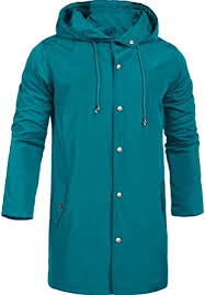 Amazon Com Zegolo Men S Raincoats Waterproof Jacket Hood Windbreaker Breathable Lightweight Business Outdoor Long Rain Jacket For Men Clothing