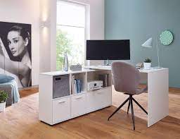 Nicht jede tätigkeit stellt dieselben ansprüche, doch sie sollten an die jeweiligen anforderungen angepasst sein. Finebuy Schreibtischkombination 136 Cm Weiss Schreibtisch Mit Sideboard Winkelschreibtisch Home Office Tisch Buro Modern