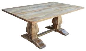 With an elegantly styled trestle base and obvious natural wood grain pattern, this rustic table displays a traditional feel for your dining space. Mango Dining Table Rustic Dining Tables By Rustic Home Interiors Houzz