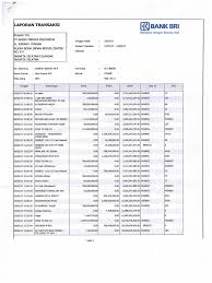 Mengetahui pencatatan rekening secara ringkas. 26 Rekening Koran Bank Bri Info Dana Tunai