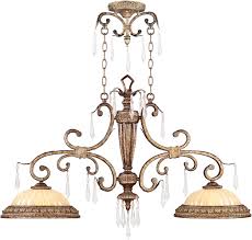 When deciding on kitchen island lighting, though, the key is to focus on two primary elements kitchen island's relationship to rest of kitchen: Livex 8882 65 La Bella Traditional Hand Painted Vintage Gold Leaf Kitchen Island Lighting Lvx 8882 65
