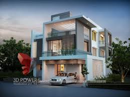 3d Ultra Modern Bungalow Exterior Day Rendering And Elevation Design By 3d Power Pictur Modern Bungalow Exterior Modern Architecture Building Modern Bungalow
