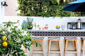 Crate & barrel laminate beech kitchen work table with marble top. Black And Blue Spanish Mosaic Tiles Design Ideas