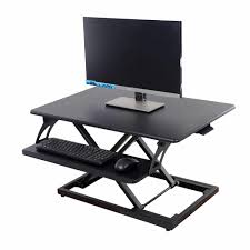 Standing desk converters, also known as desktop risers or toppers, are adjustable units that you place on top of your existing desk. Office Standup Desk Gas Spring Height Adjustable Standing Desk Converter Computer Monitor Riser Standing Workstation Laptop Desks Aliexpress