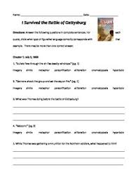 I Survived The Battle Of Gettysburg Comprehension Questions Comprehension Questions I Survived Battle Of Gettysburg