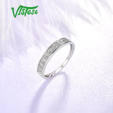 Kami beli suasa / 375. Catch Emas Cincin Untuk Wanita Asli 9k 375 Emas Putih Cincin Berlian Berkilau Janji Cincin Ulang Tahun Fine Jewelry Rings Aliexpress