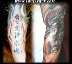 Red and black chinese dragon tattoos: Black Grey And Red Dragon By Lou Jacque Tattoonow