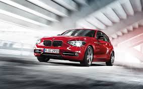 2013 bmw 1 series hatchback red car wallpaper front side view