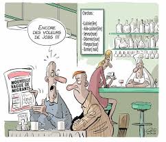 Andre Philippe Cote 2018 04 08 Quebec Migrants Emplois Offres Non Comblees La Mer Caricature Comics