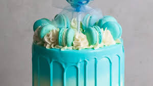 Youtube Watercolor Cake Learn Cake Decorating Blue Macarons