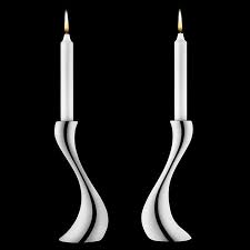 Georg Jensen Cobra Candleholders Set Of 2 In 2020 Candle Holders Candle Stand Georg Jensen