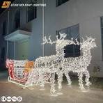 Diwali Festival Customized LED 3D Motif Metal Craft Deer Outdoor Waterproof  IP65 Shopping Mall Holiday Christmas Decoration Light