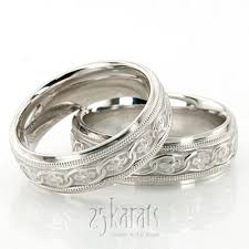 Classic Floral Carved Celtic Wedding Ring Set Vintage Engagement Wedding Rings Celtic Wedding Rings Celtic Rings Women