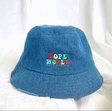 J Hope Inspired Hope World Denim Bucket Hat Outfits With Hats Hat Fashion Vintage Outfits