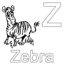 Kostenlose Malvorlage Buchstaben Lernen Z Wie Zebra Zum Ausmalen