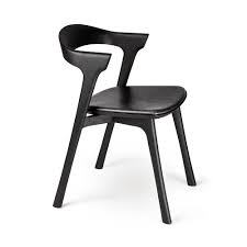 Vintage aviator egg chair black real leather aluminium armchair dining chair. Oak Bok Black Dining Chair Black Leather Oak Black