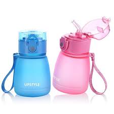 Frosted Mini Water Bottle For Kids Straw Drinking Method With A Strap Handle For Portability Waterbottle Lifes Kids Water Bottle Mini Water Bottles Bottle