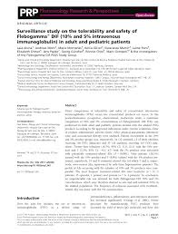 Pdf Surveillance Study On The Tolerability And Safety Of