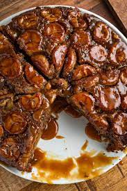 Banana Upside Down Cake With Chocolate Chips Recipe Banana Upside Down Cake Upside Down Cake Banana Recipes Overripe
