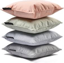 Weatherproof and waterproof fabrics for outdoor furniture cushions. Extreme Lounging Outdoor Cushions In Pastel Colours Bloomling Uk