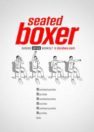 visual workouts boxer workout office exercise chair exercises